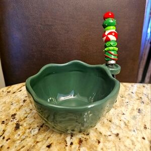 Christmas dip salsa bowl